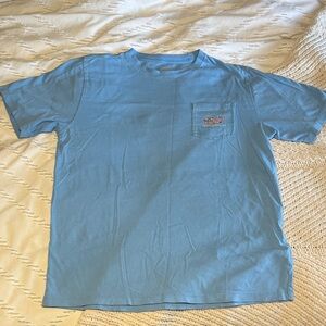 Vineyard Vines Light Blue Tee with Whale Graphic